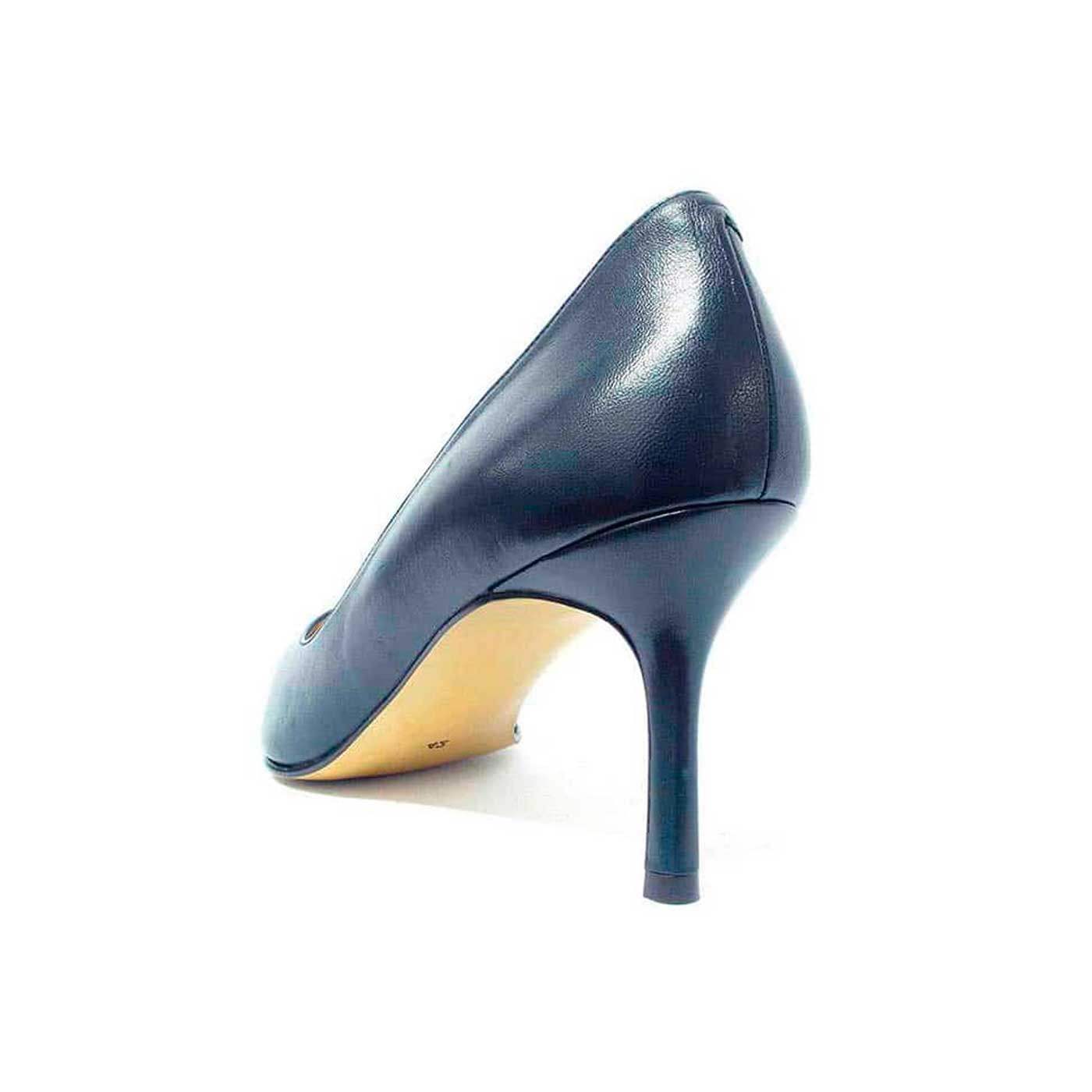 escarpins cuir lisse bleu, chaussures femme grande taille