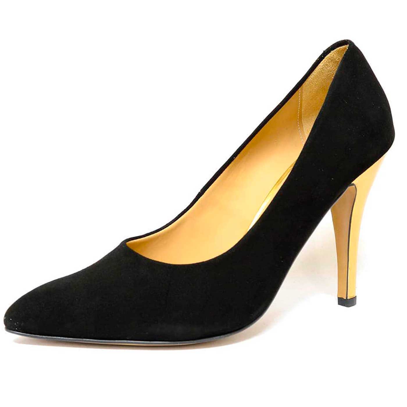 escarpins velours noir, chaussures femme grande taille