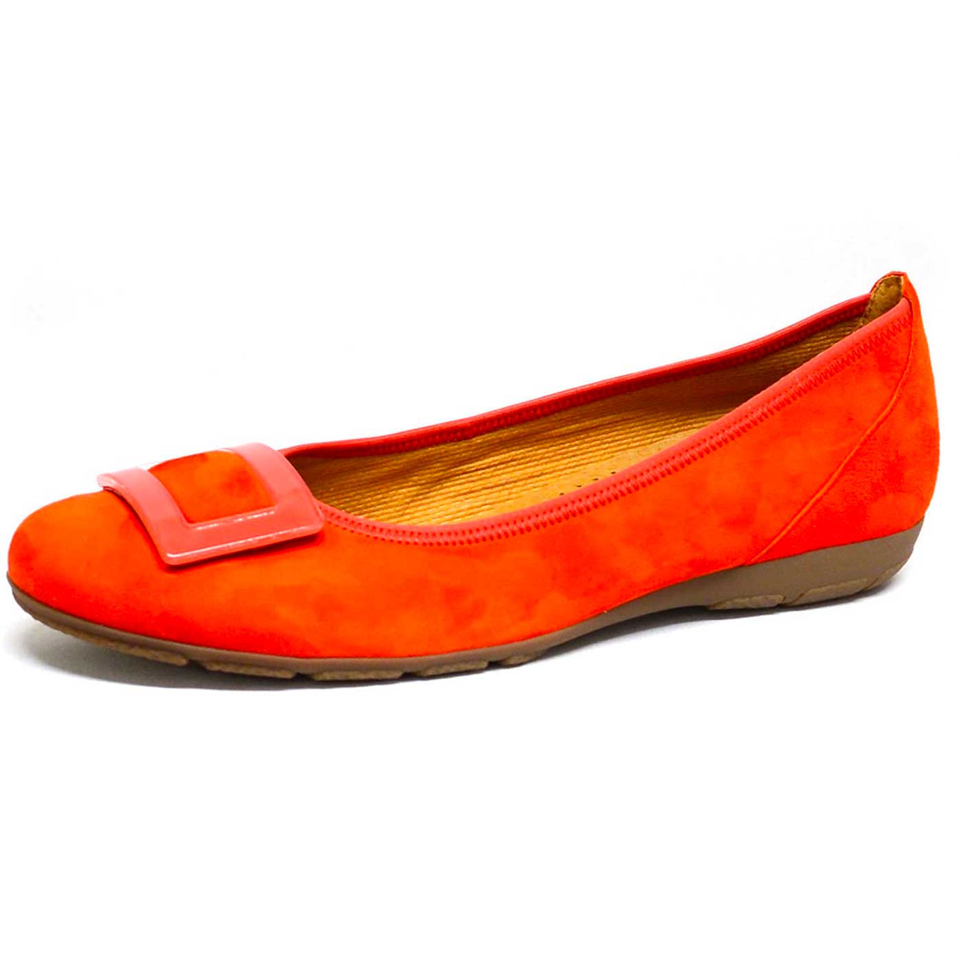 ballerines velours orange, chaussures femme grande taille