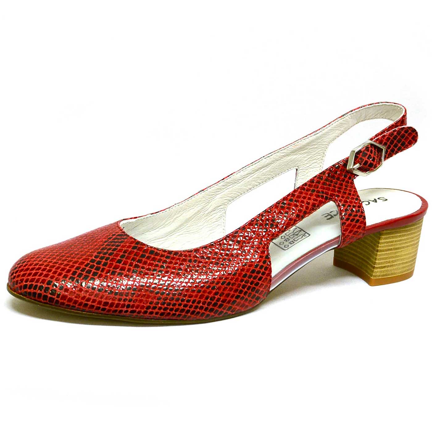 sandales serpent rouge, chaussures femme grande taille