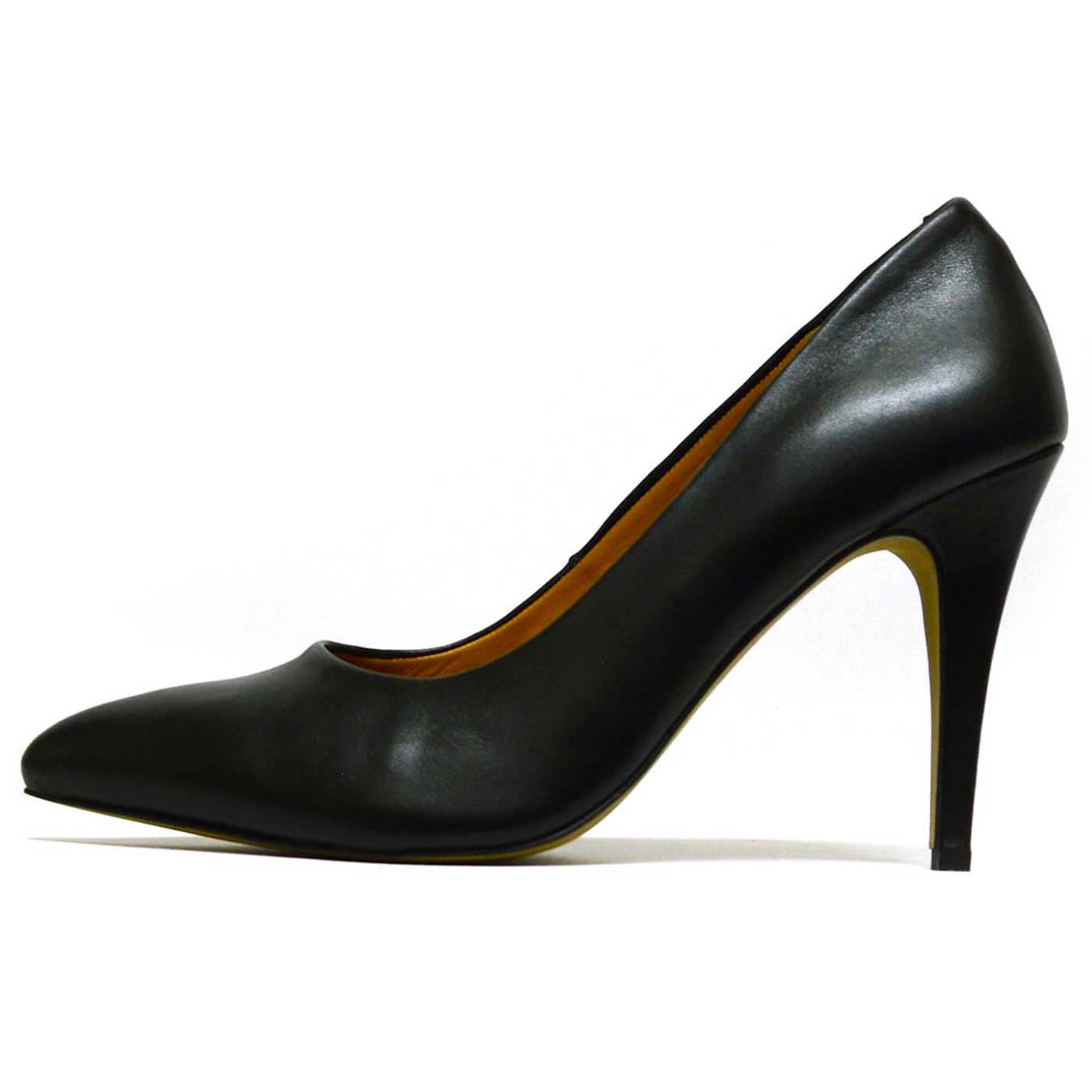 escarpins cuir lisse noir, chaussures femme grande taille