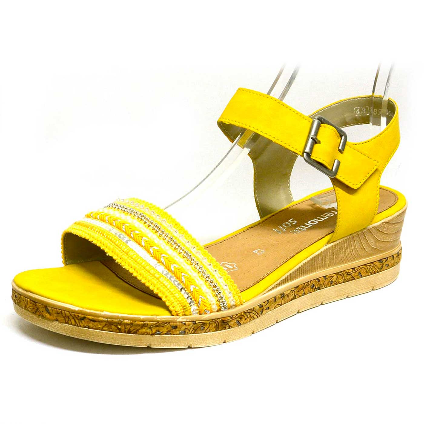 sandales nubuck jaune, chaussures femme grande taille