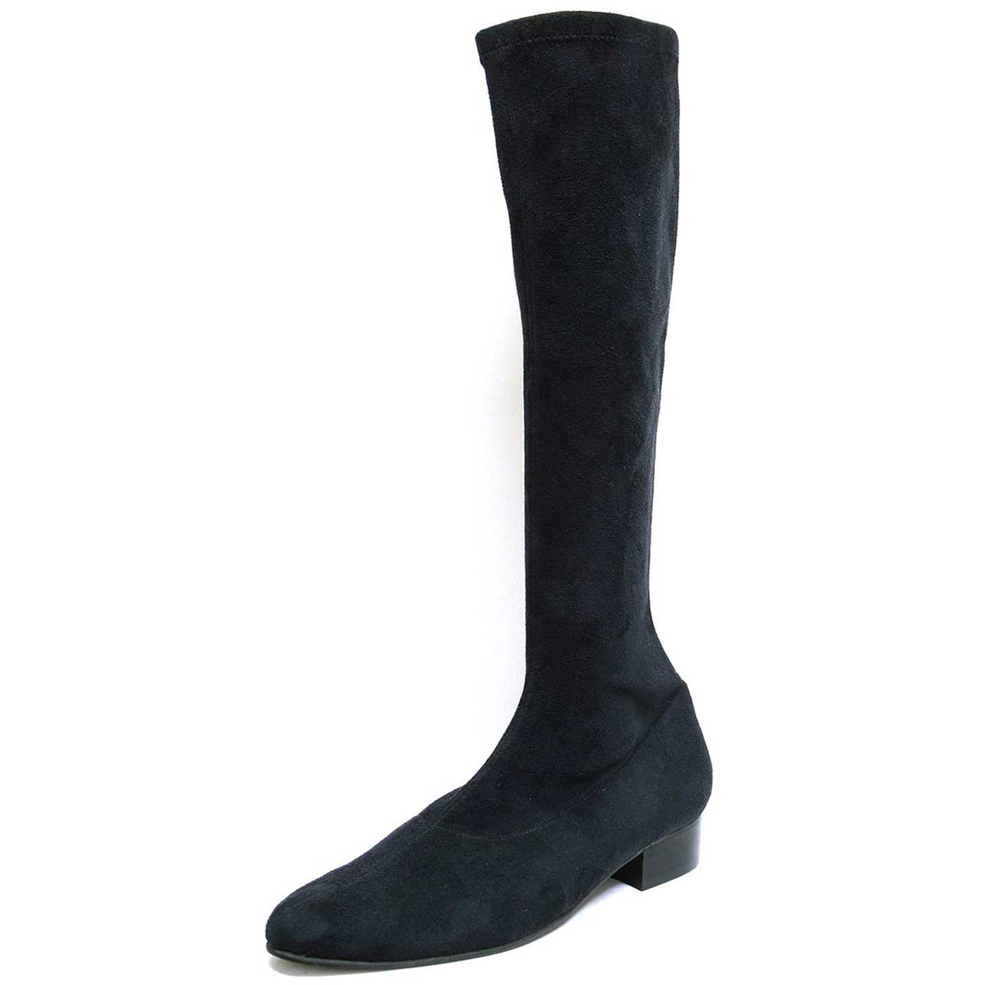 bottes velours noir, chaussures femme grande taille