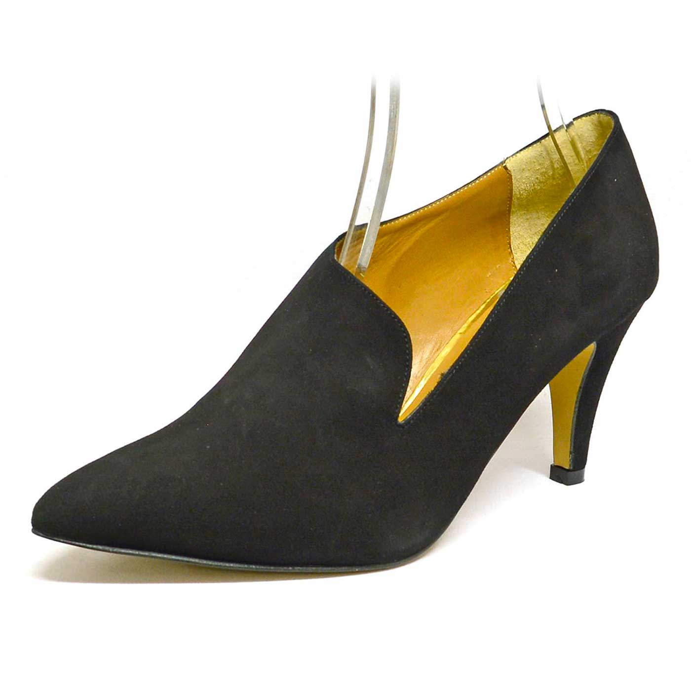 escarpins velours noir, chaussures femme grande taille