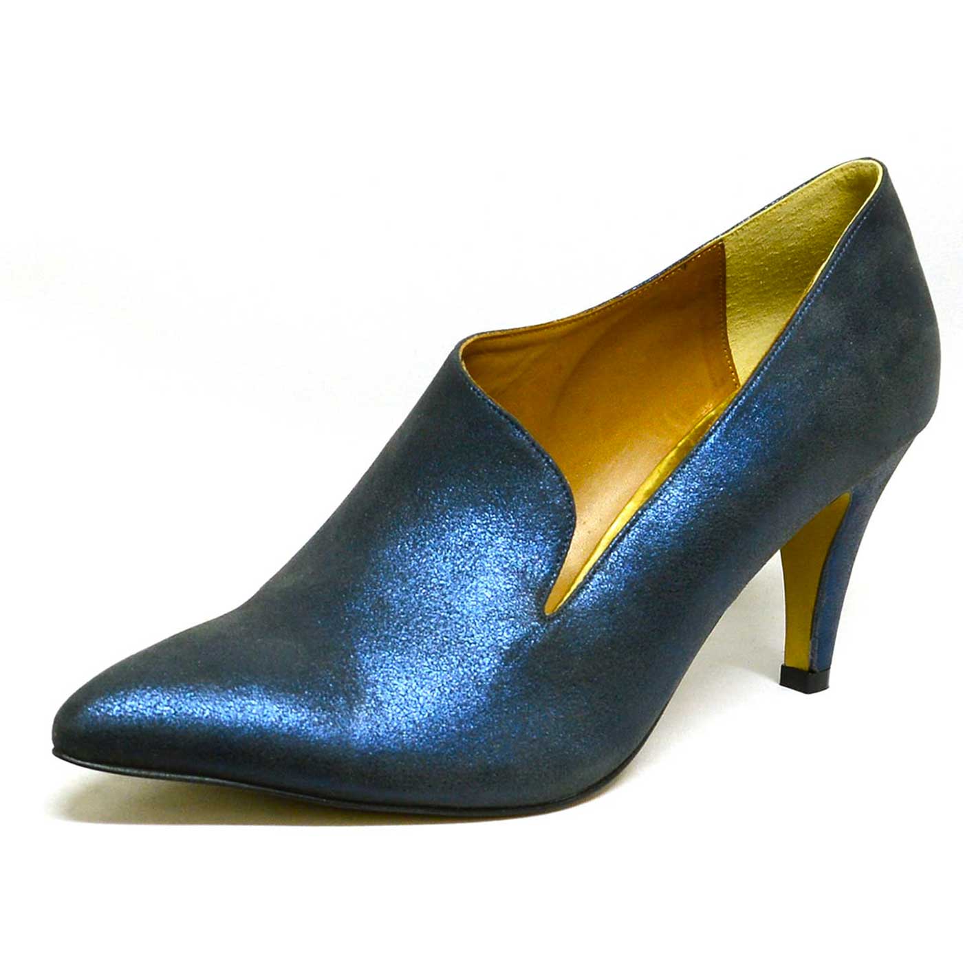 escarpins irisé bleu, chaussures femme grande taille