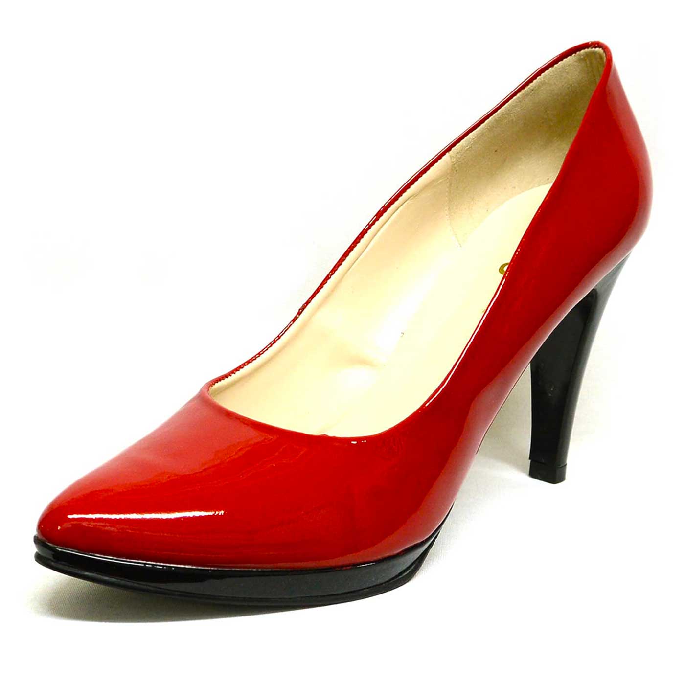 escarpins vernis rouge, chaussures femme grande taille