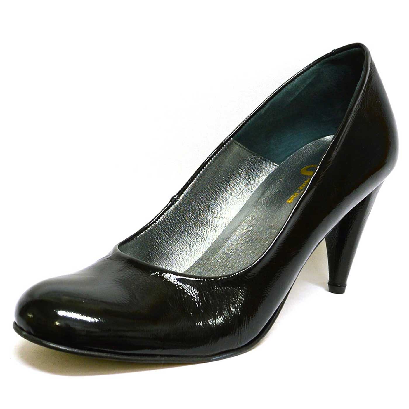 escarpins vernis noir, chaussures femme grande taille