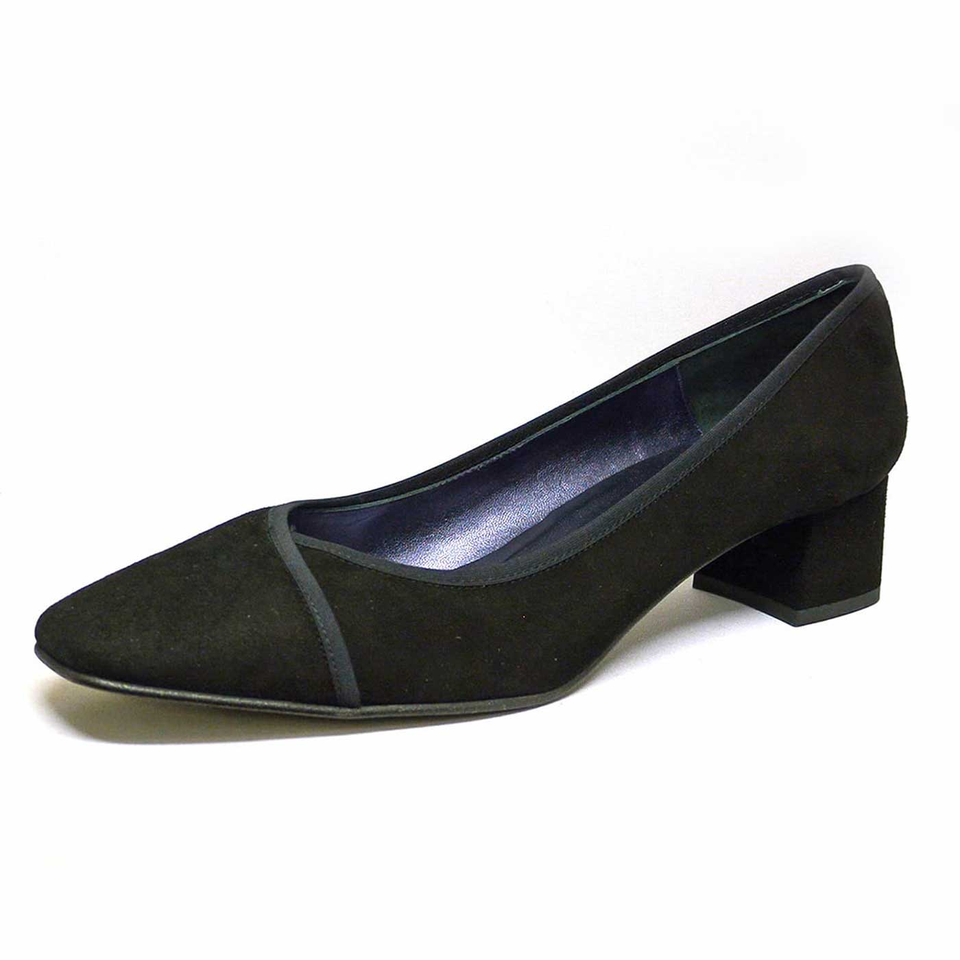 trotteurs velours noir, chaussures femme grande taille