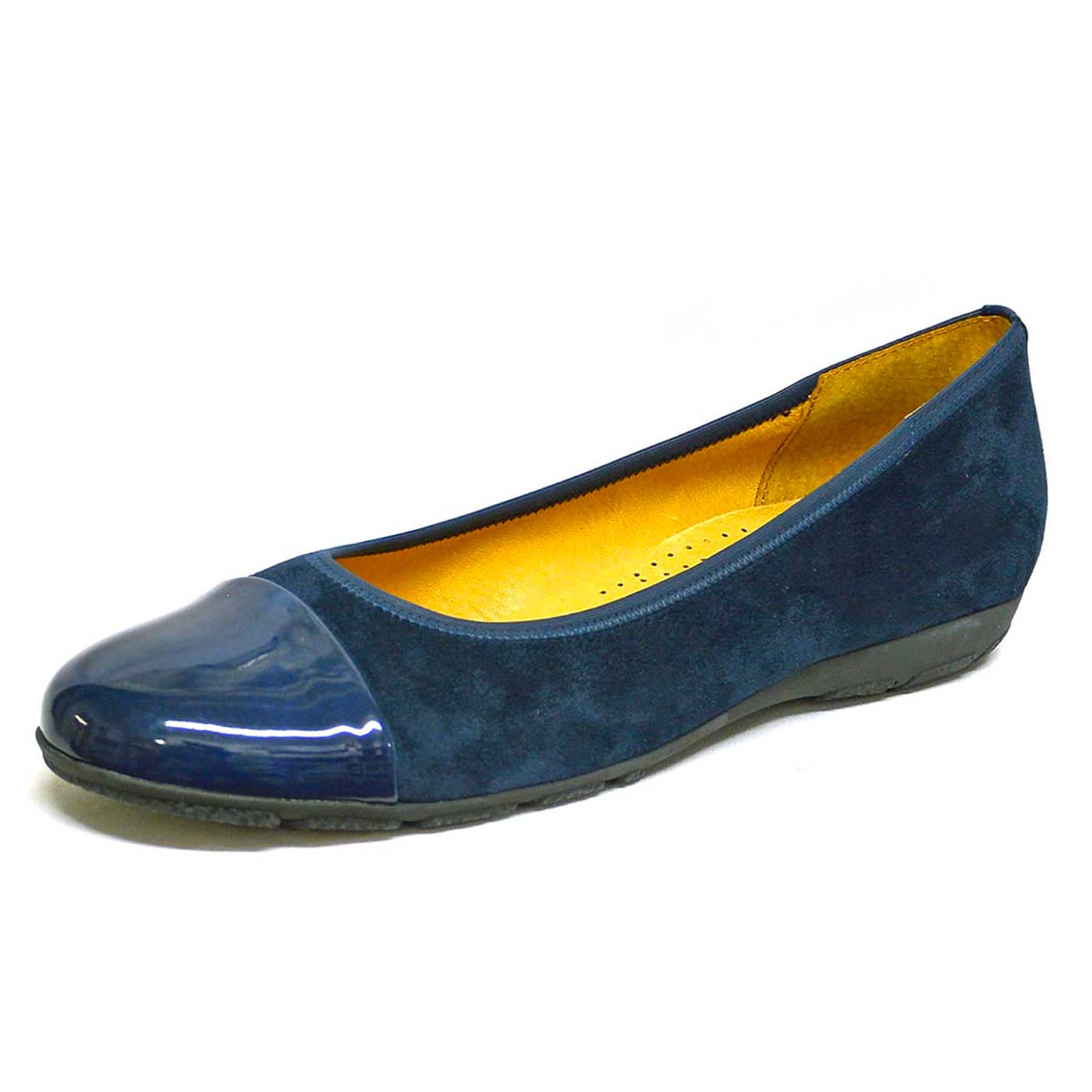 ballerines velours bleu, chaussures femme grande taille