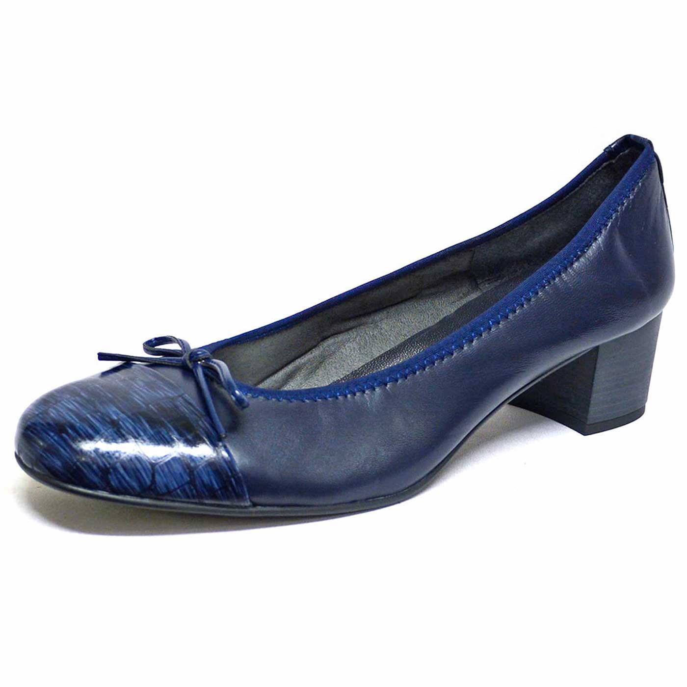 trotteurs cuir lisse bleu, chaussures femme grande taille