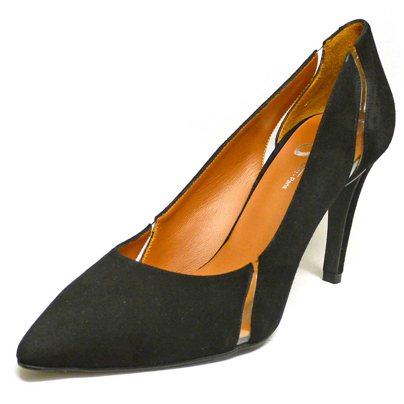 escarpins velours noir, chaussures femme grande taille