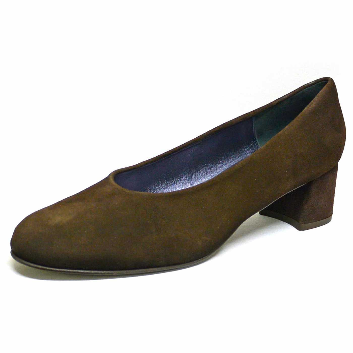 trotteurs velours marron, chaussures femme grande taille