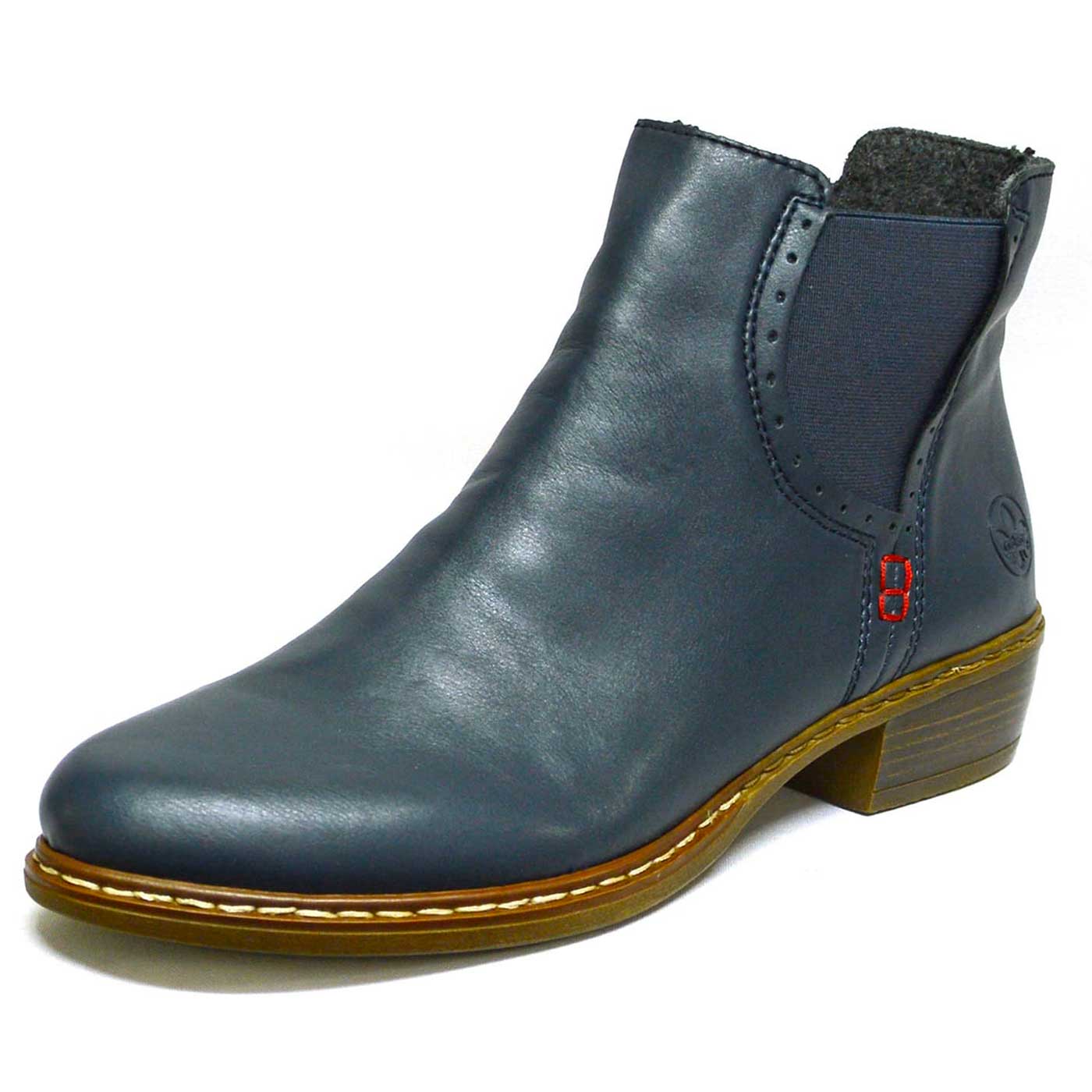 bottines simili cuir bleu, chaussures femme grande taille