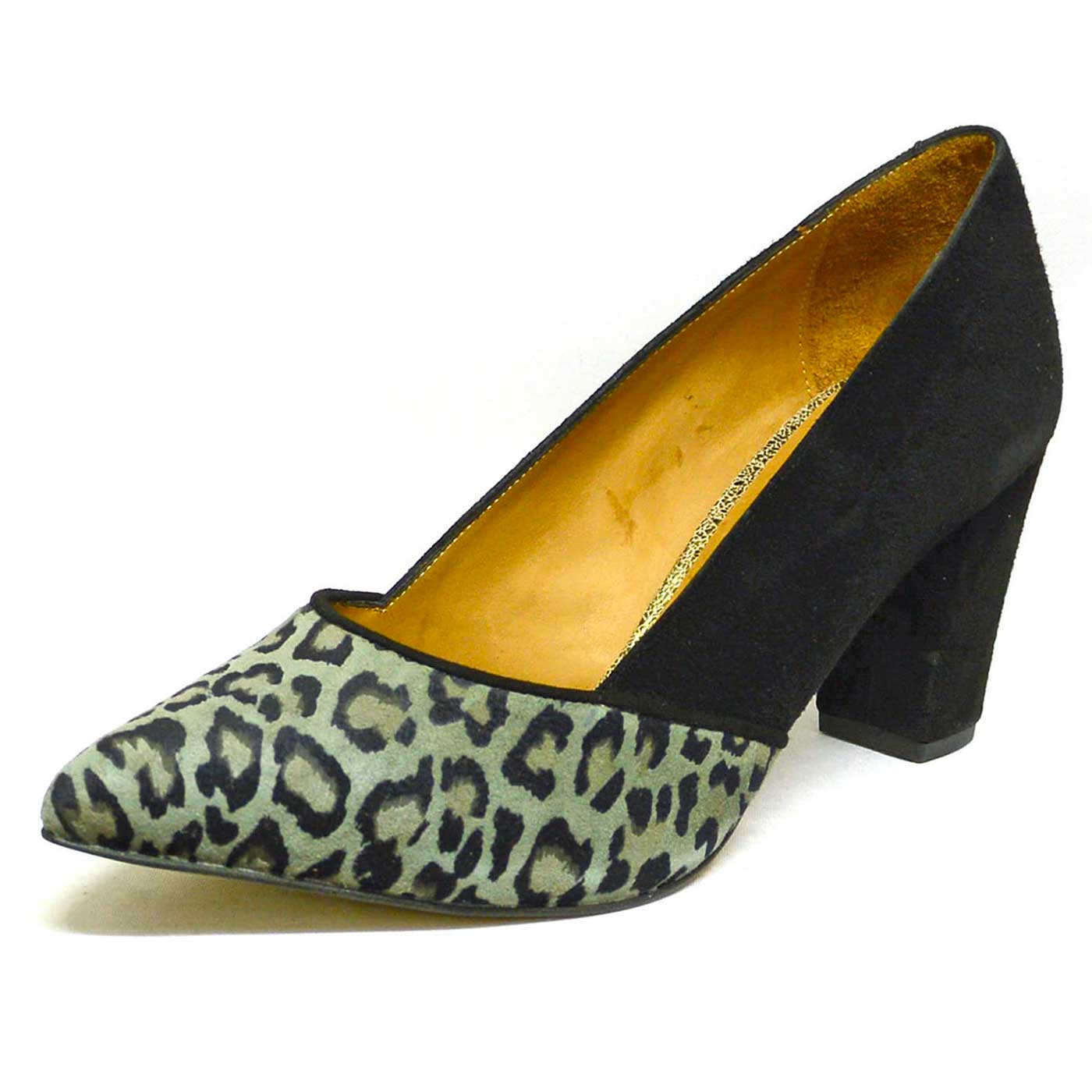 escarpins leopard noir, chaussures femme grande taille