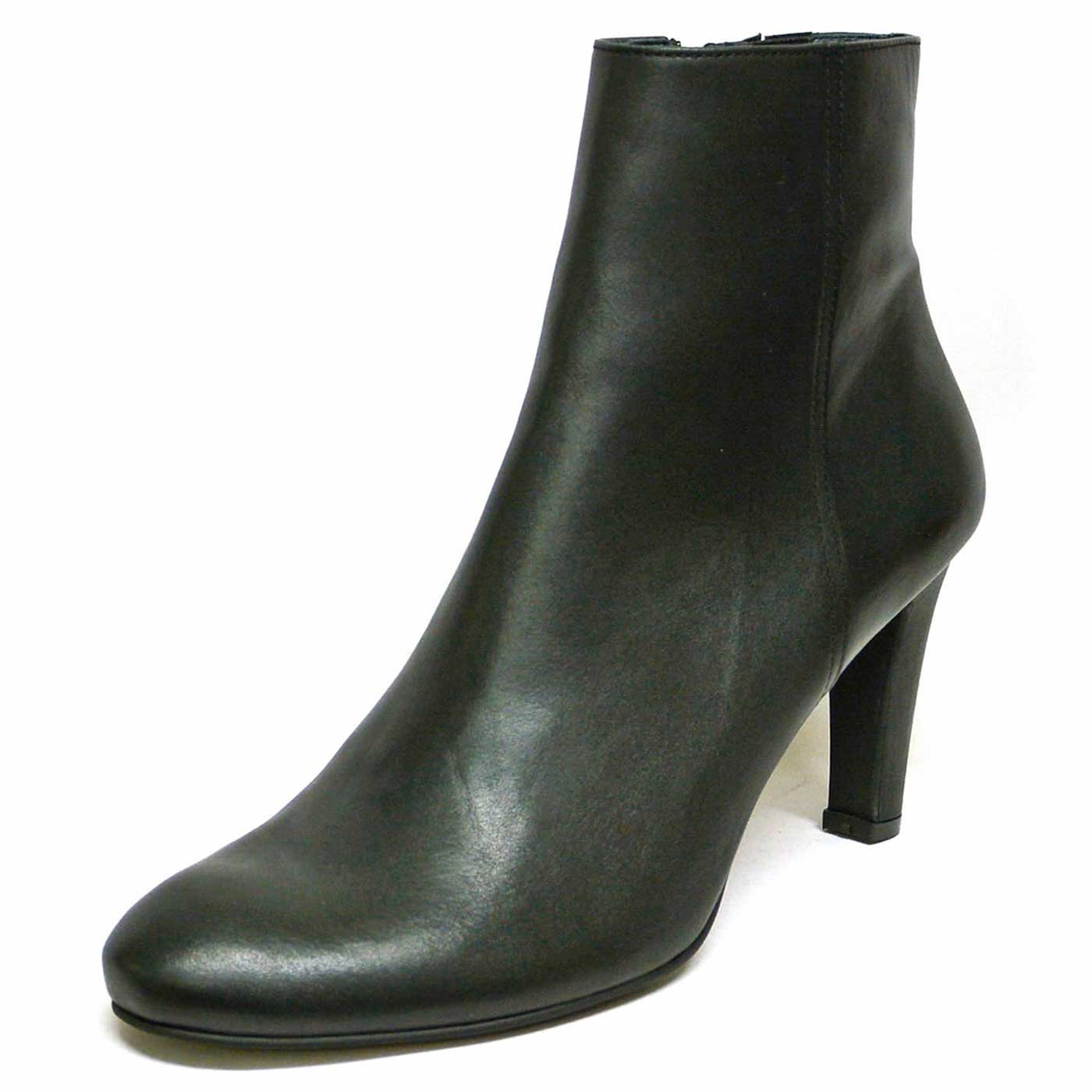 bottines cuir lisse noir, chaussures femme grande taille