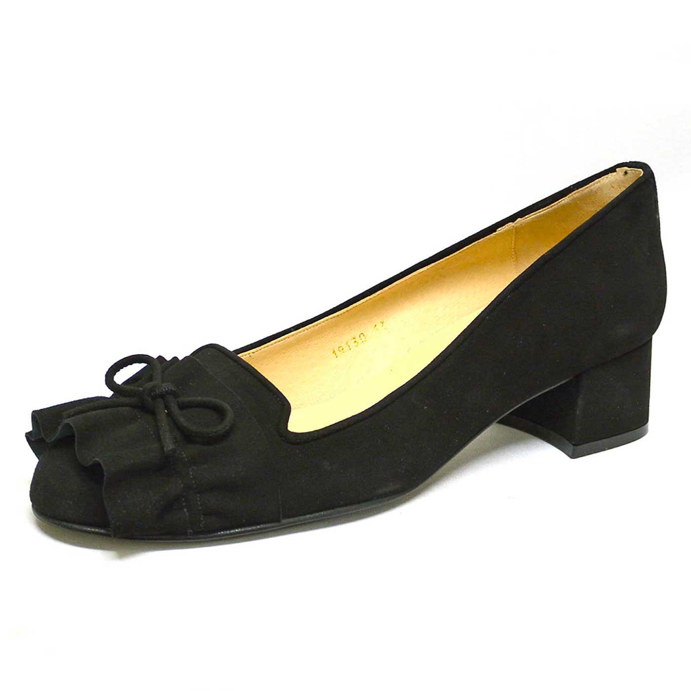 trotteurs velours noir, chaussures femme grande taille