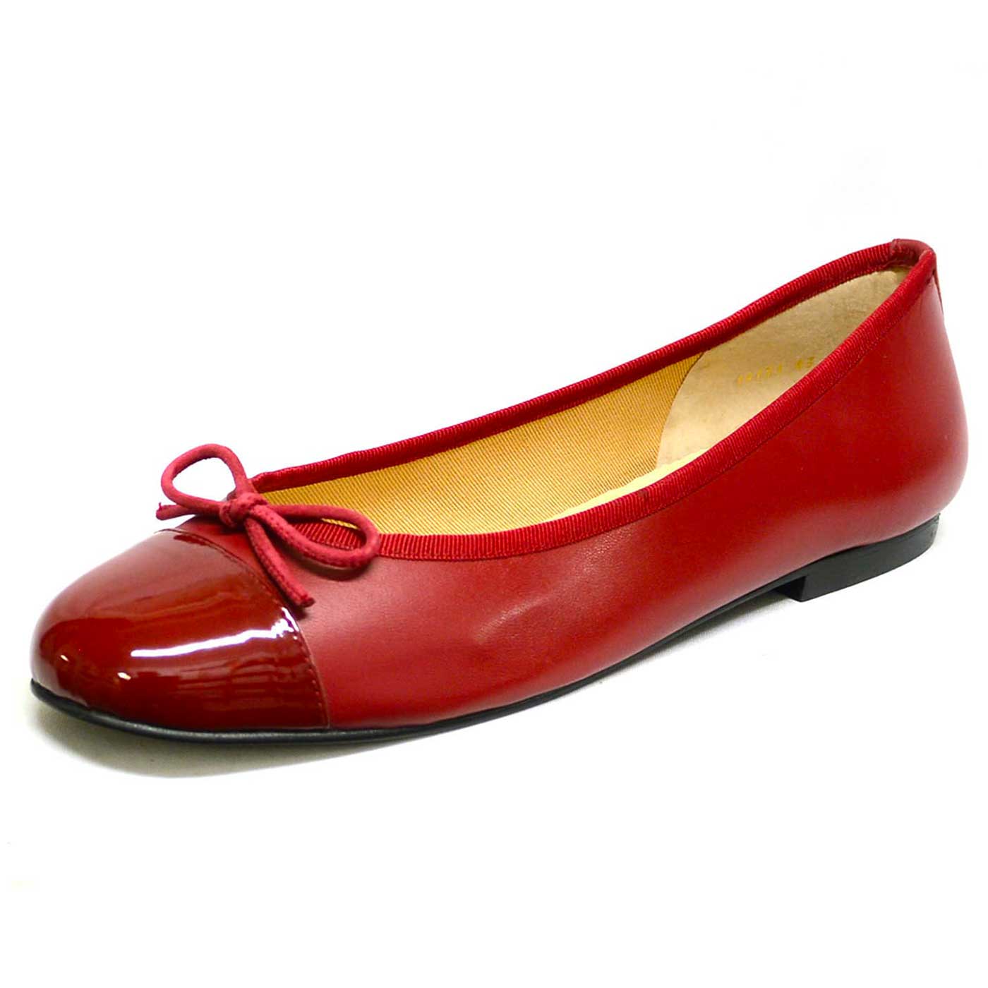 ballerines cuir lisse bordeaux, chaussures femme grande taille