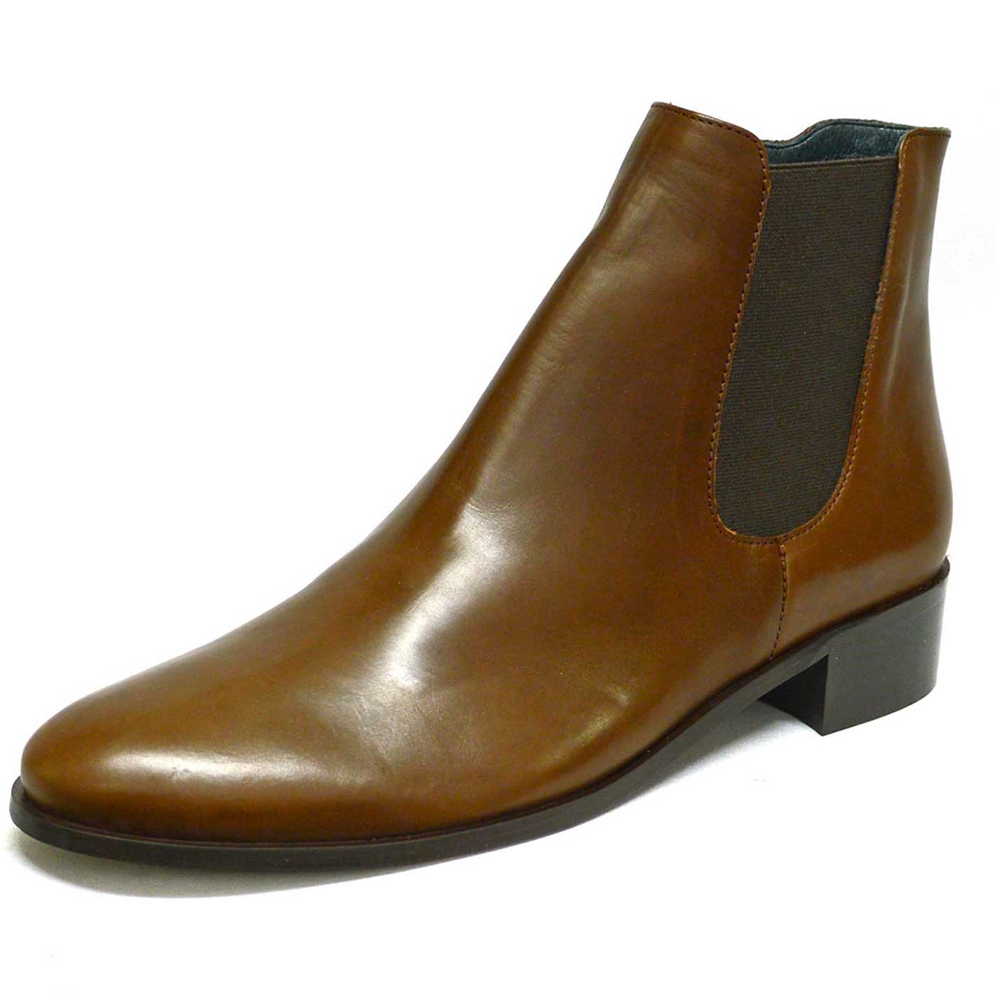 bottines cuir lisse marron, chaussures femme grande taille