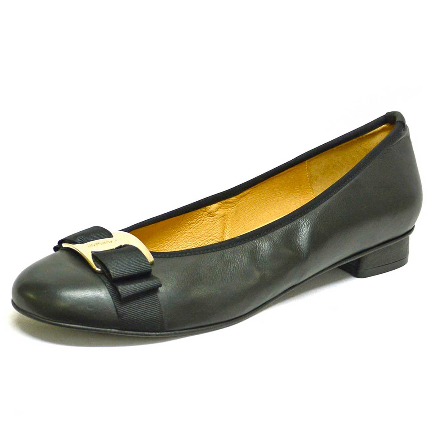 ballerines cuir lisse noir, chaussures femme grande taille