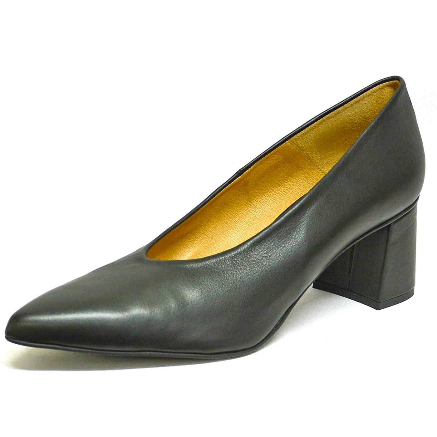 escarpins cuir lisse noir, chaussures femme grande taille