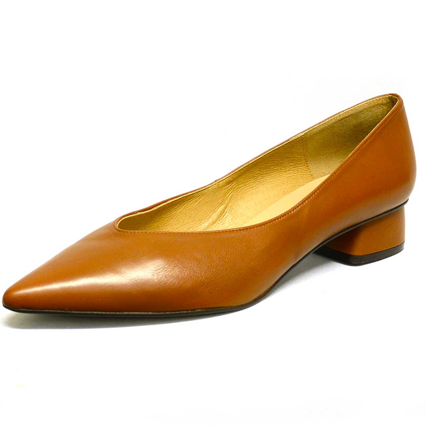 trotteurs cuir lisse camel, chaussures femme grande taille