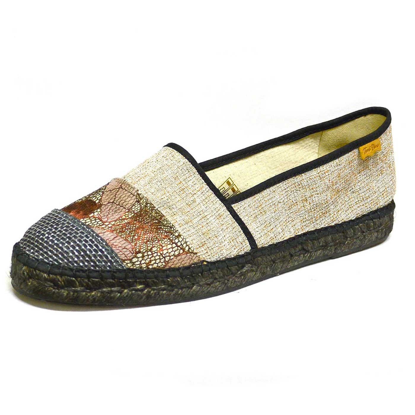 espadrilles toile multicolore, chaussures femme grande taille