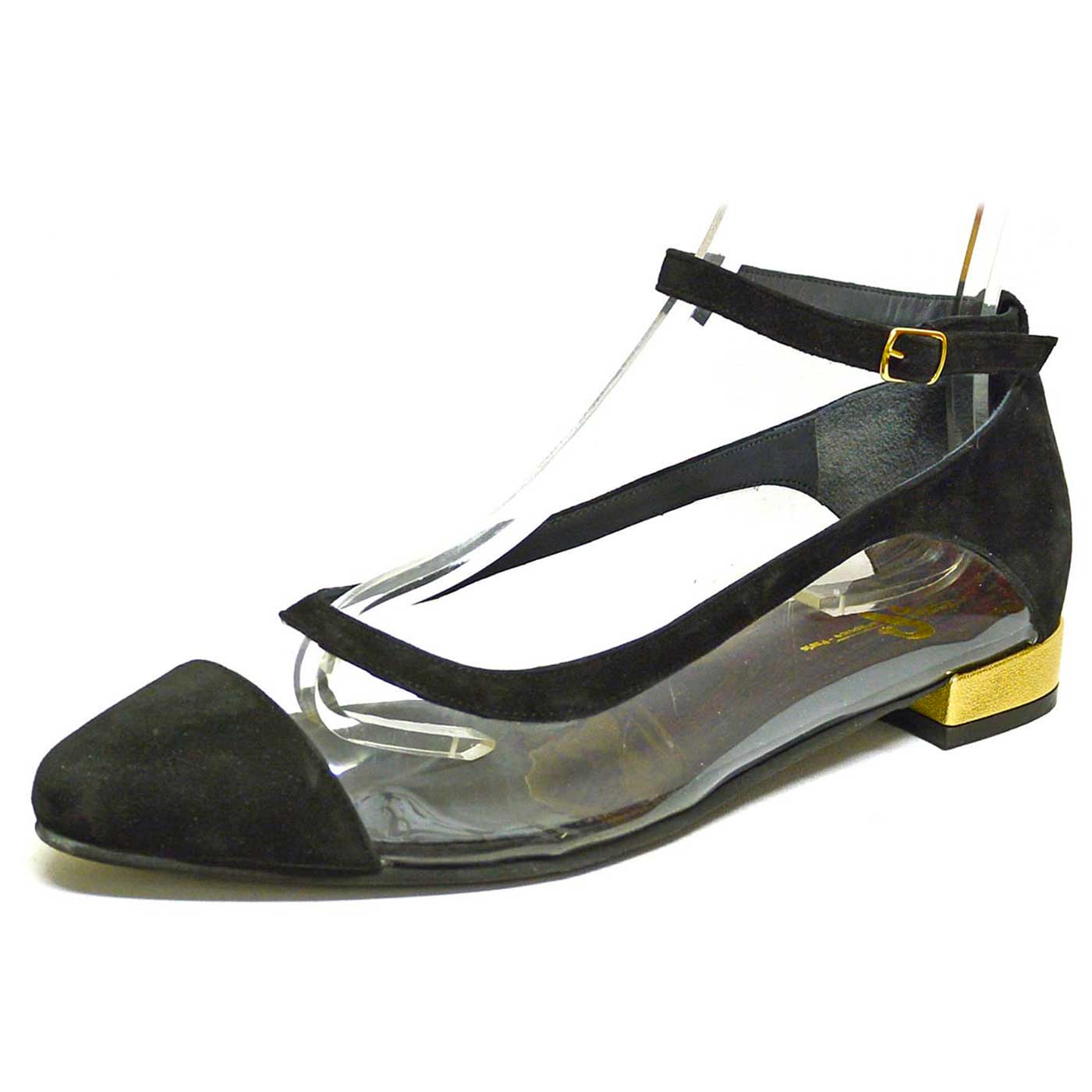 ballerines velours noir, chaussures femme grande taille