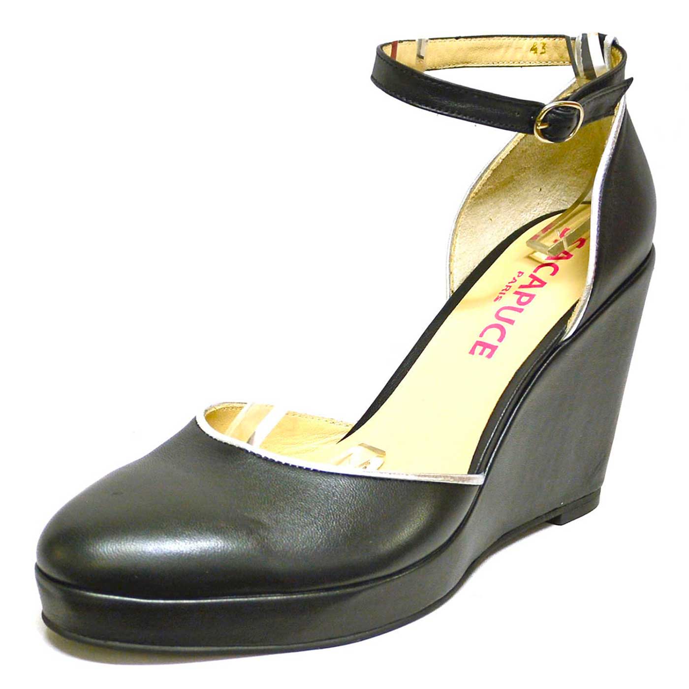 sandales brillant noir, chaussures femme grande taille