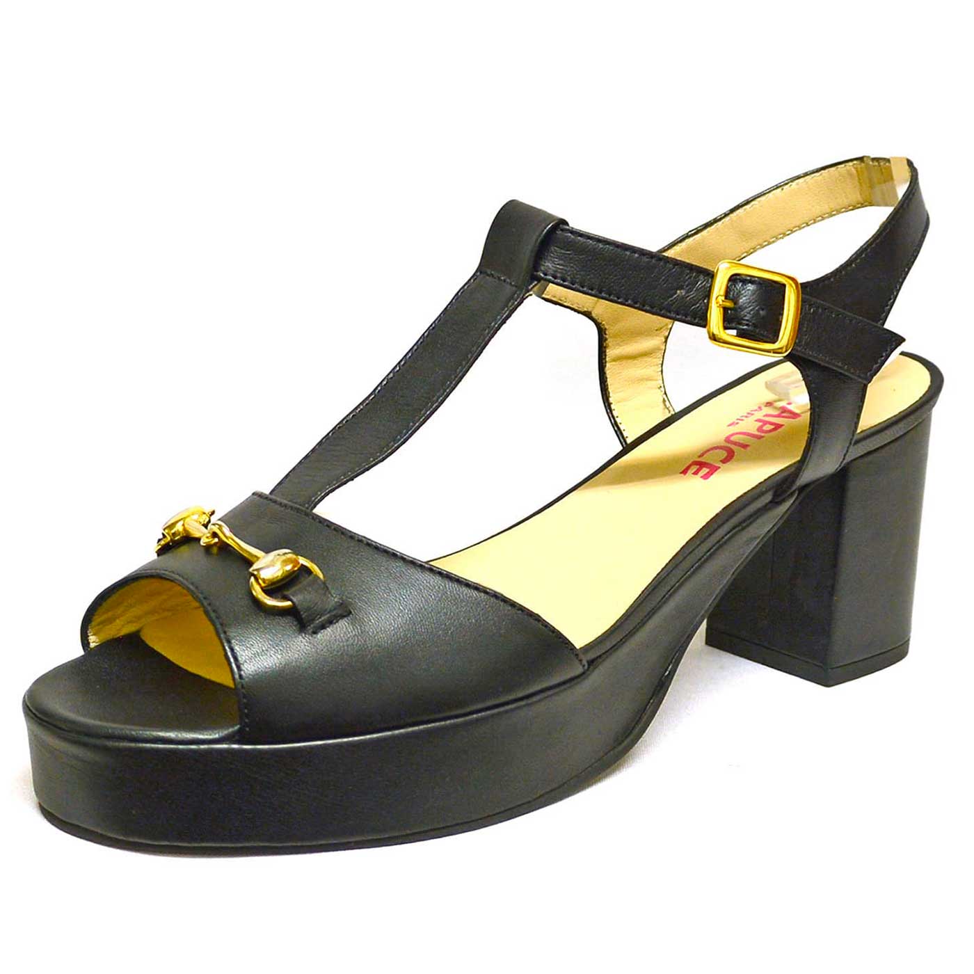 sandales brillant noir, chaussures femme grande taille