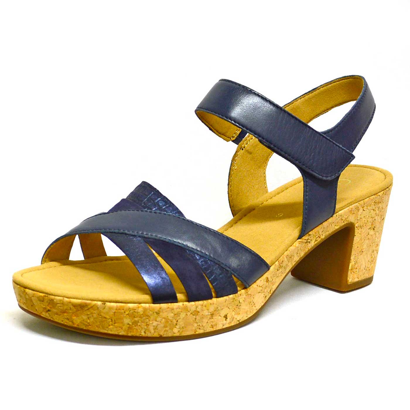 Sandales cuir bleu marine femme online