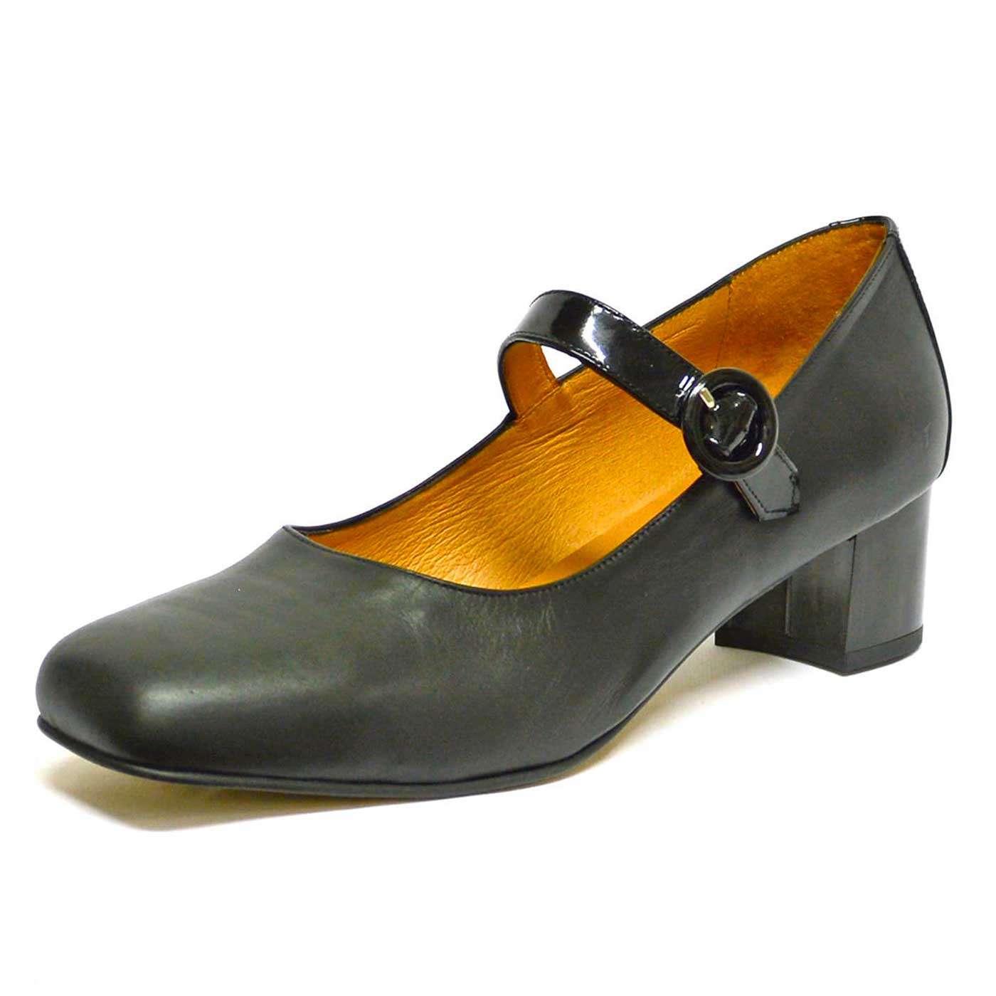 trotteurs cuir lisse noir, chaussures femme grande taille