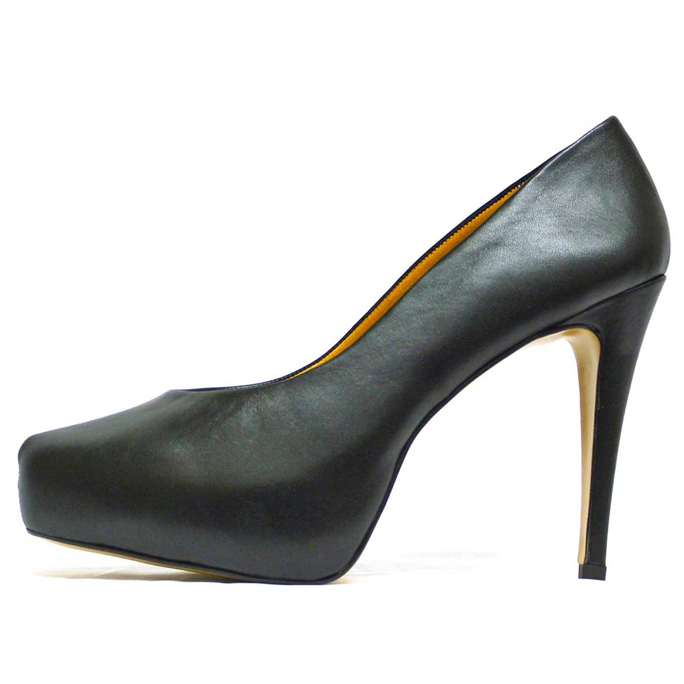 escarpins cuir lisse noir, chaussures femme grande taille