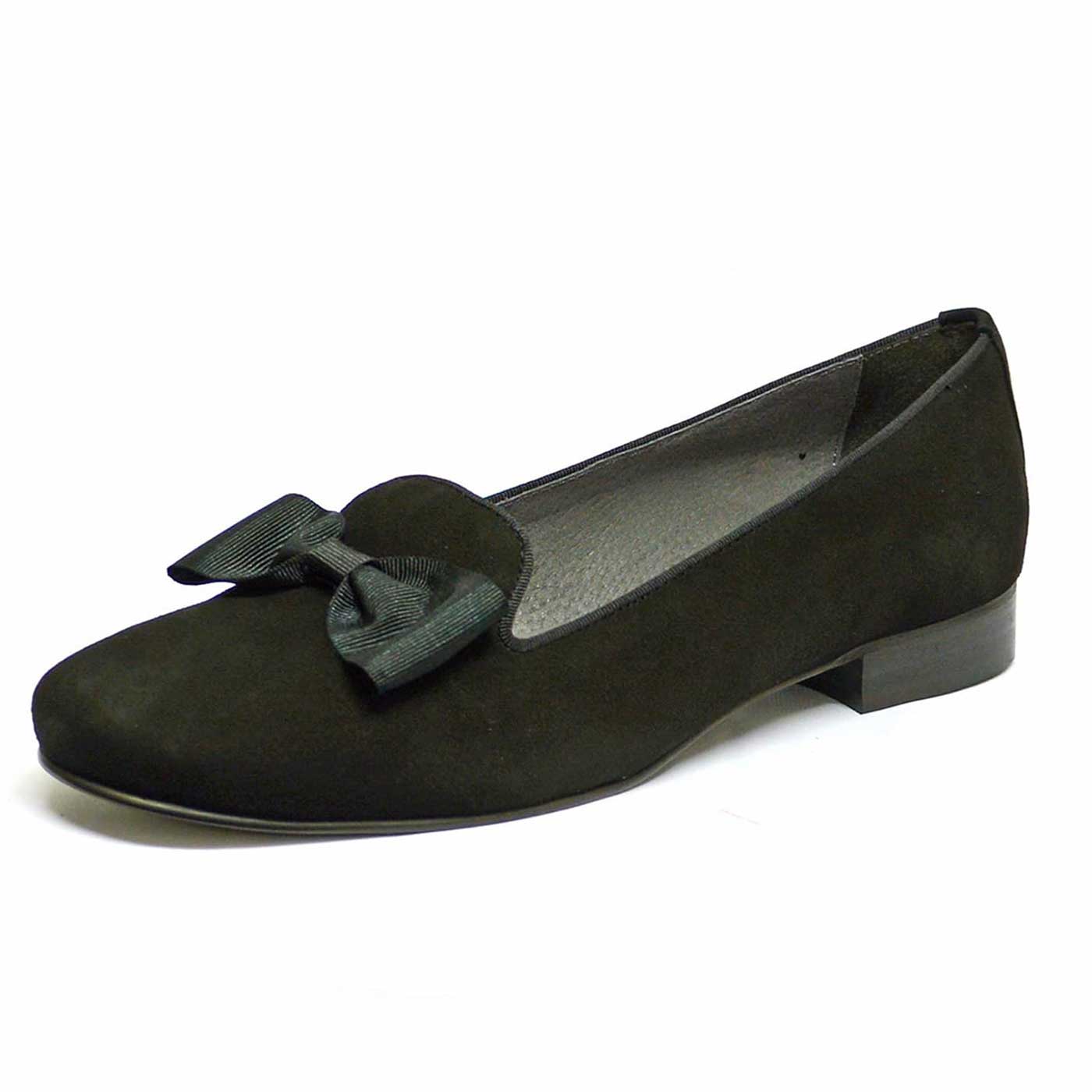 mocassins velours noir, chaussures femme grande taille