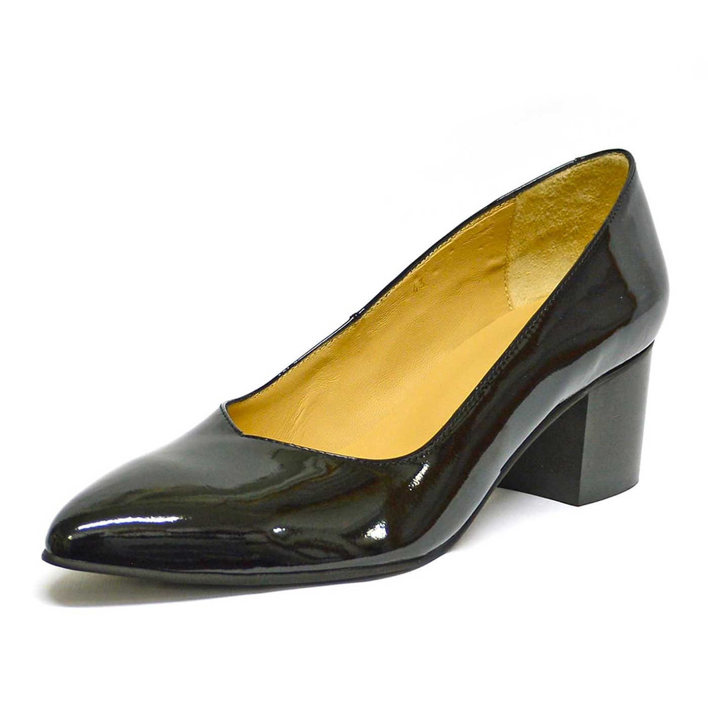 escarpins vernis noir, chaussures femme grande taille