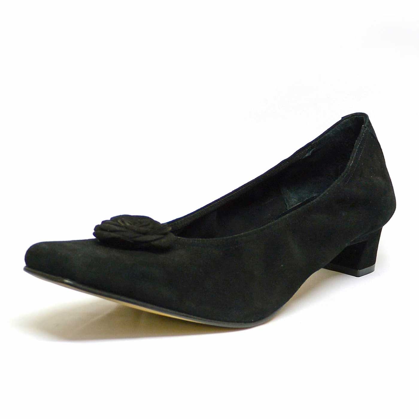 ballerines velours noir, chaussures femme grande taille