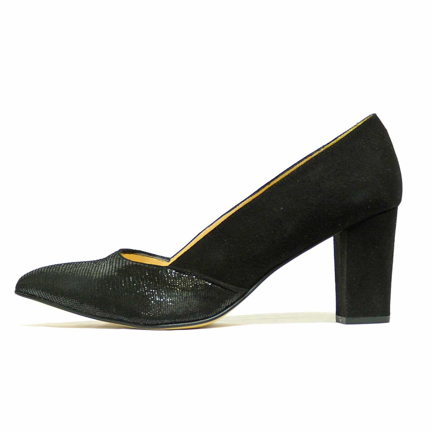 escarpins cuir lisse noir, chaussures femme grande taille