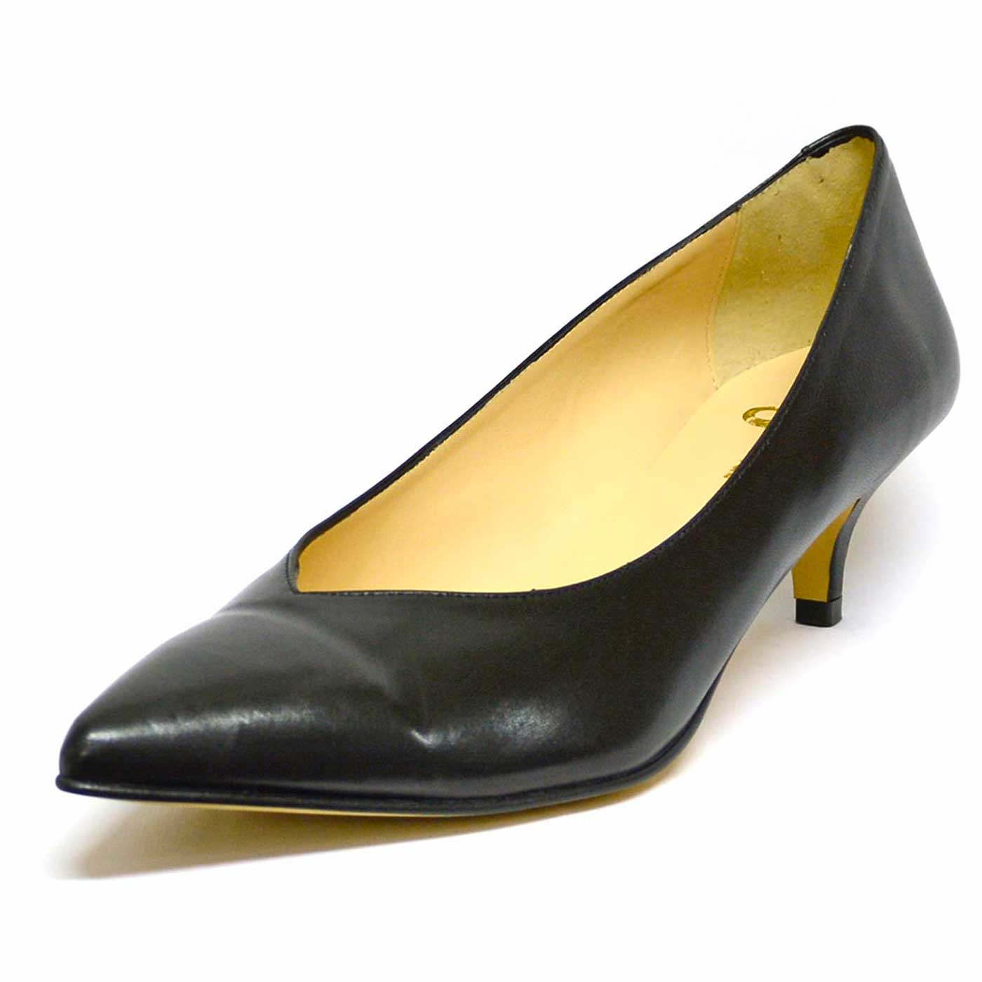 escarpins cuir lisse noir, chaussures femme grande taille