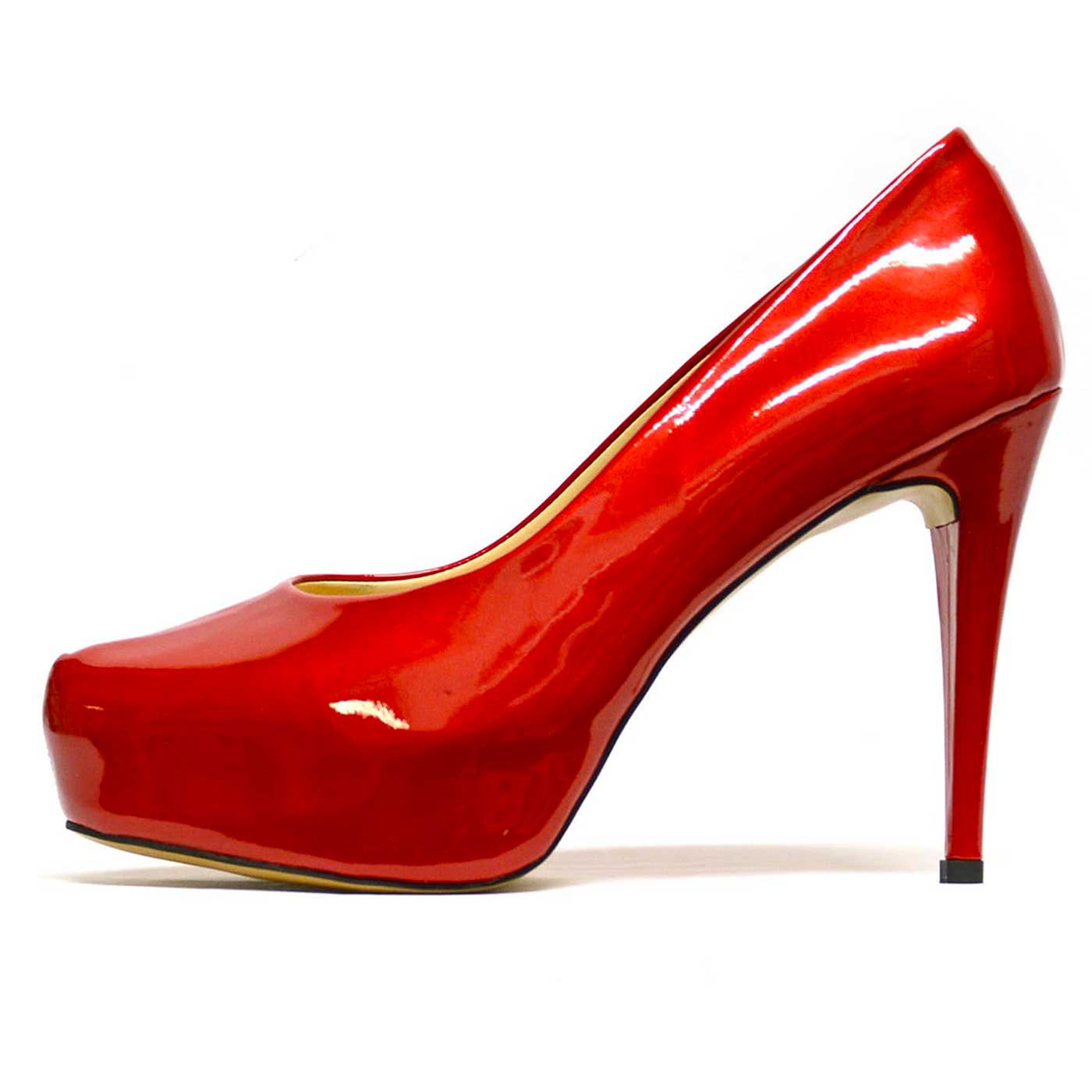 escarpins vernis rouge, chaussures femme grande taille