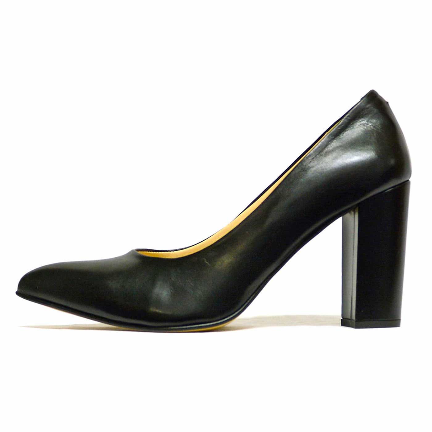 escarpins cuir lisse noir, chaussures femme grande taille