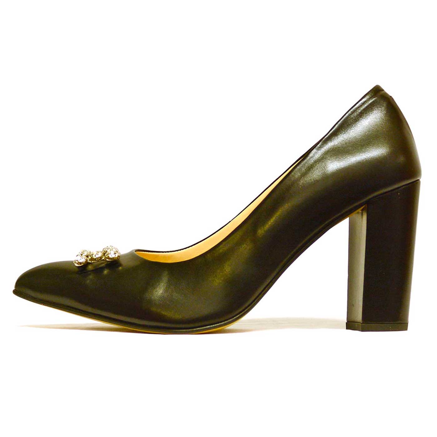 escarpins cuir lisse noir, chaussures femme grande taille