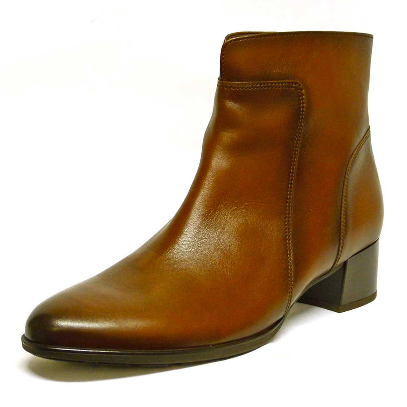 bottines cuir lisse marron, chaussures femme grande taille