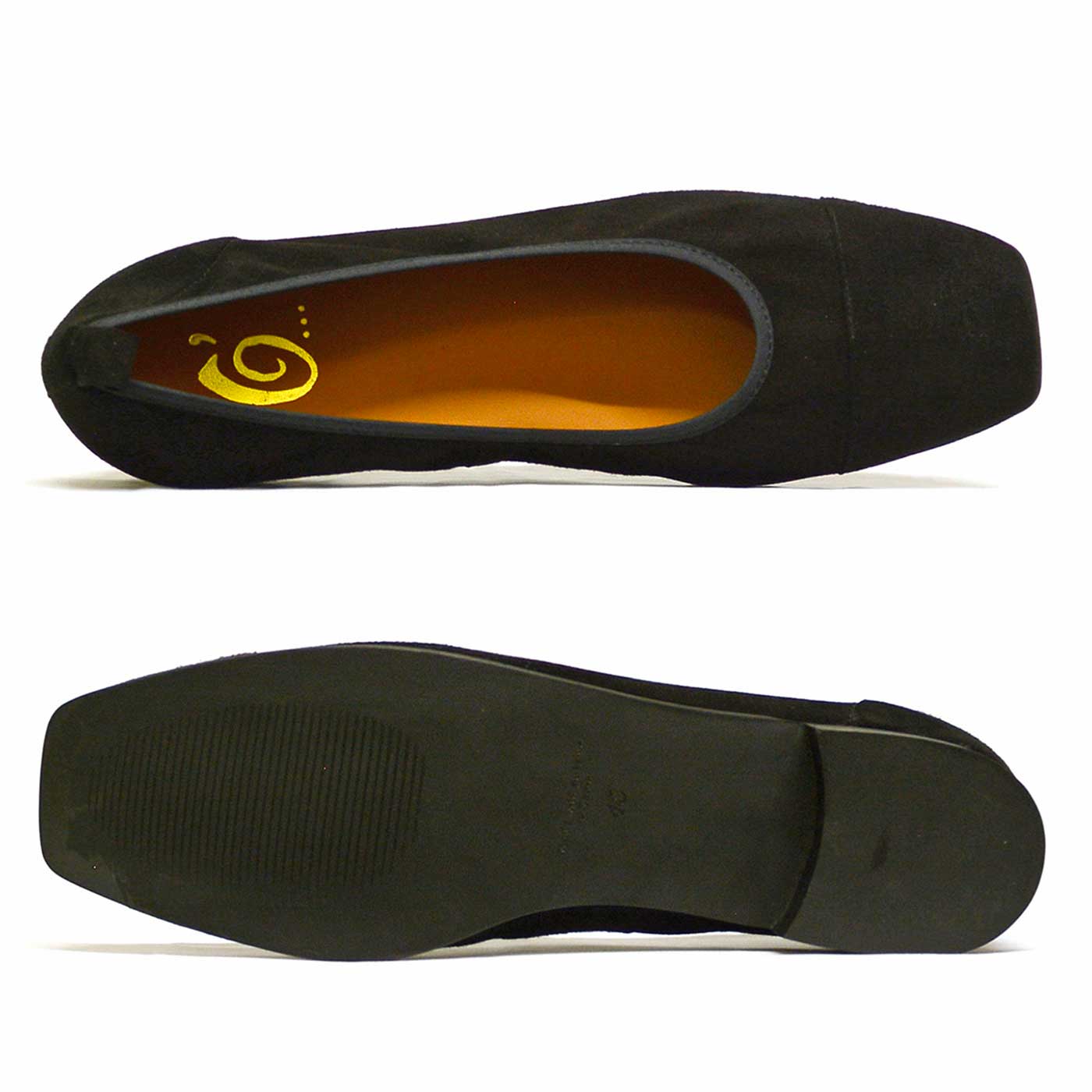 ballerines velours noir, chaussures femme grande taille