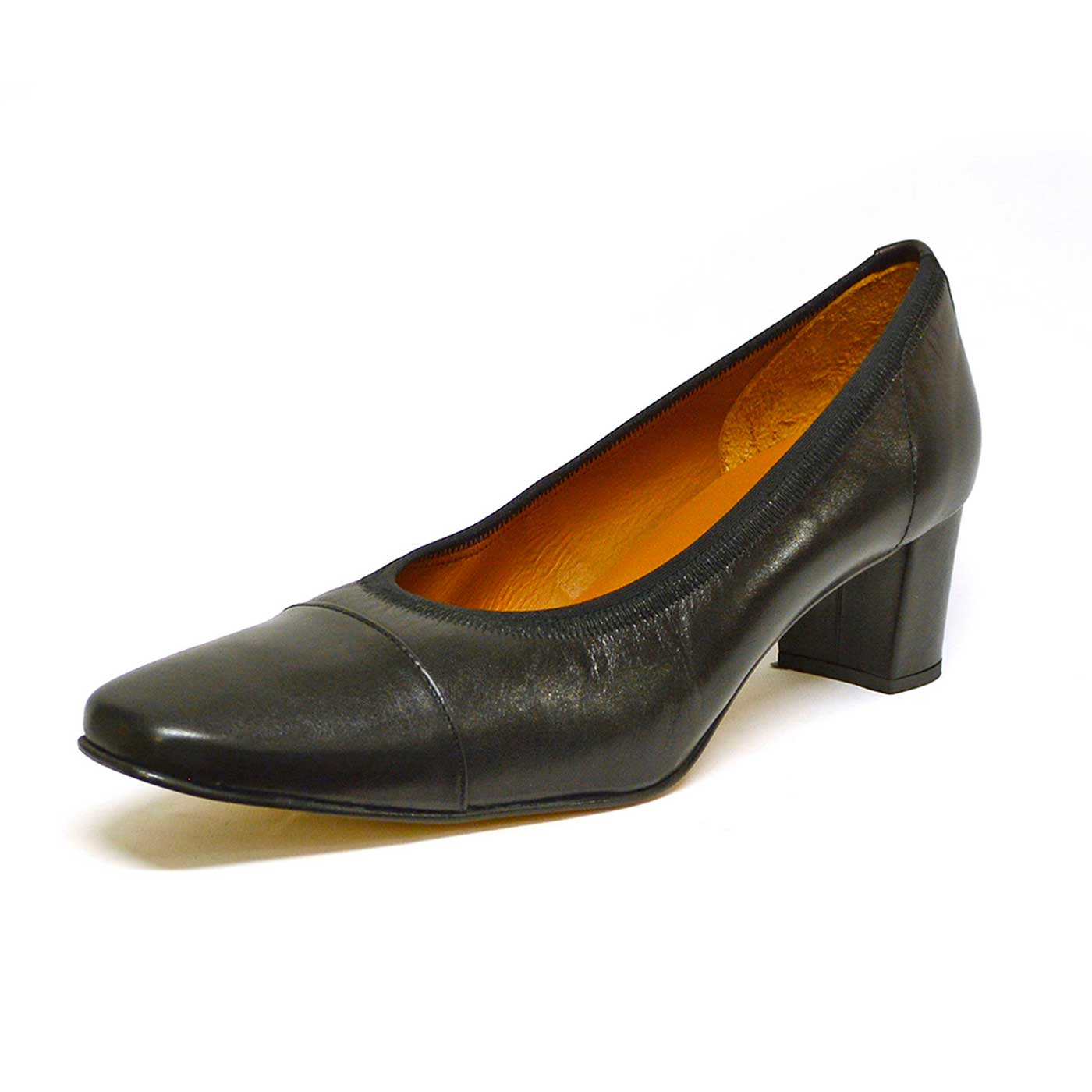 trotteurs cuir lisse noir, chaussures femme grande taille