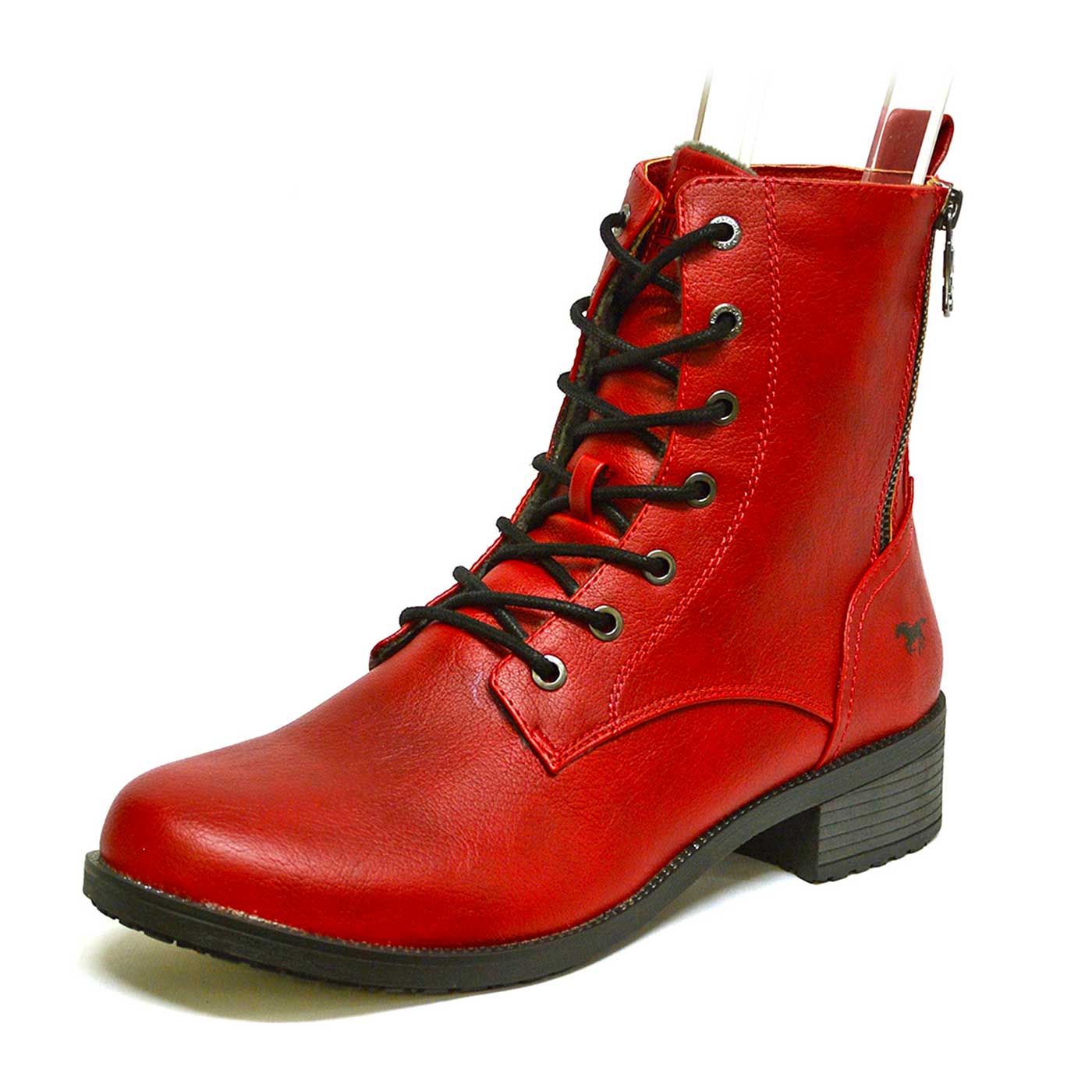 bottines simili cuir rouge, chaussures femme grande taille