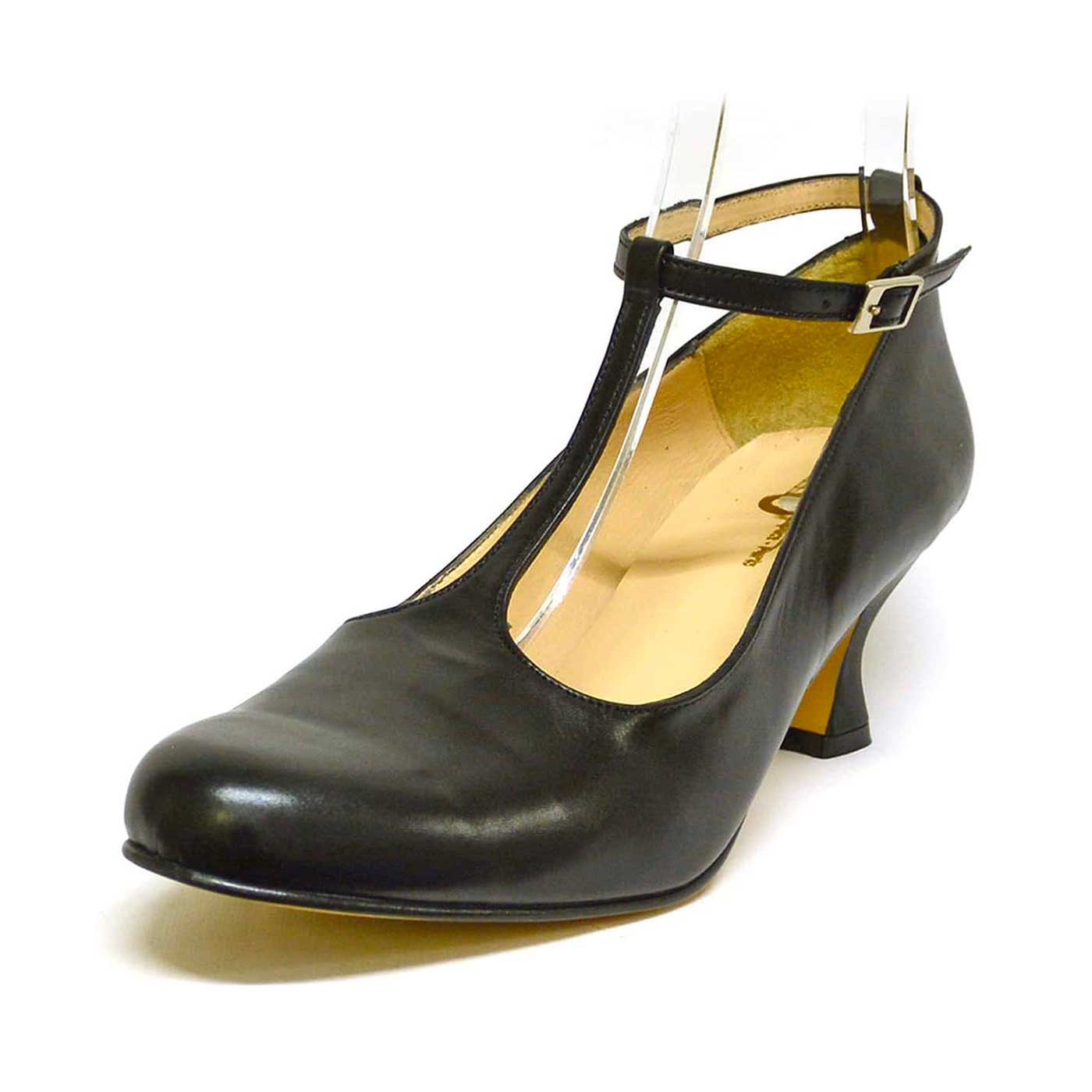 trotteurs cuir lisse noir, chaussures femme grande taille