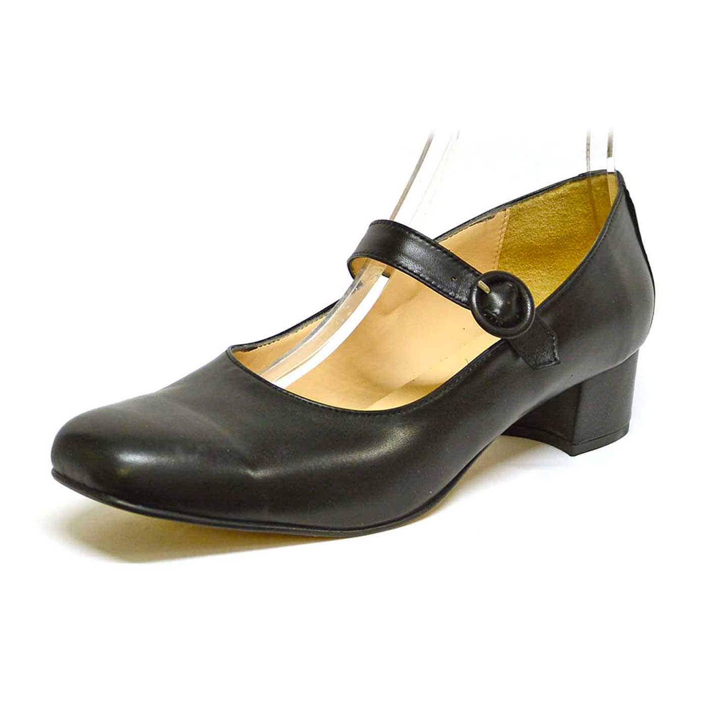 trotteurs cuir lisse noir, chaussures femme grande taille