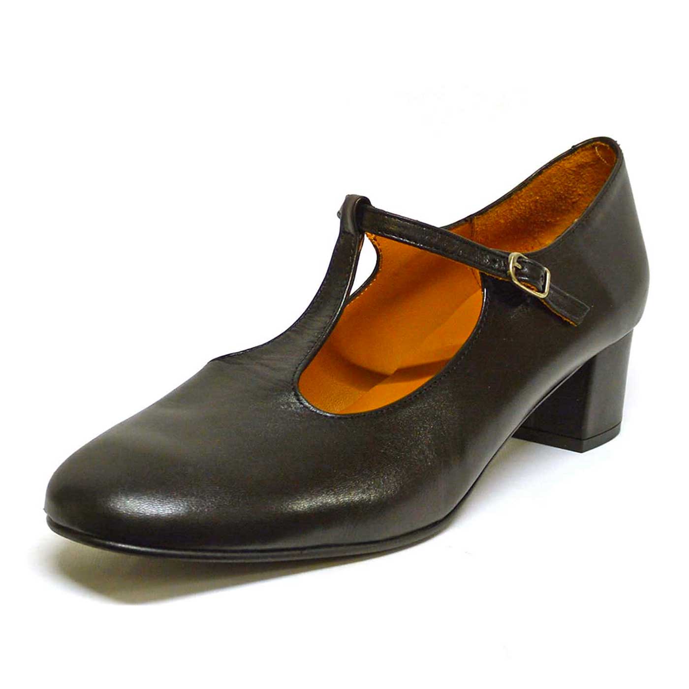 trotteurs cuir lisse noir, chaussures femme grande taille