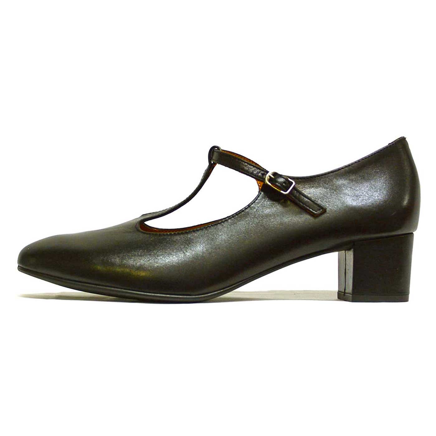 trotteurs cuir lisse noir, chaussures femme grande taille