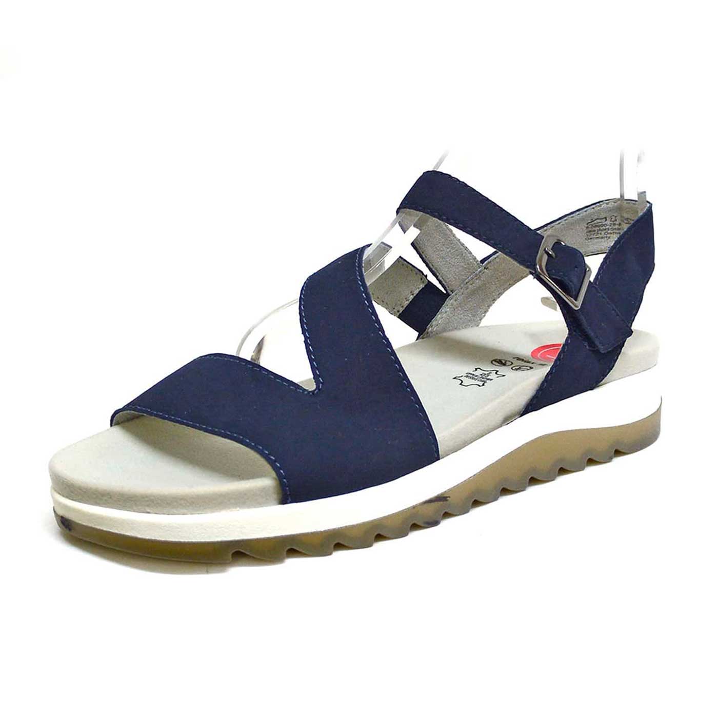 sandales nubuck bleu, chaussures femme grande taille