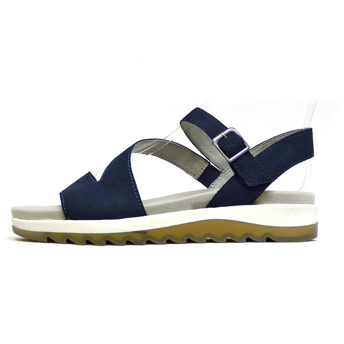 sandales nubuck bleu, chaussures femme grande taille